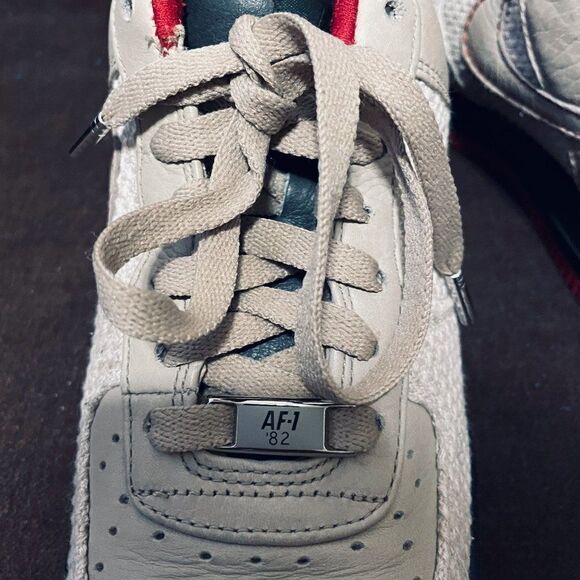 MINT 315517-221 Nike Air Force 1 Premium '07 Tweed Red Black 6Y Womens 7.5 US - Picture 11 of 13